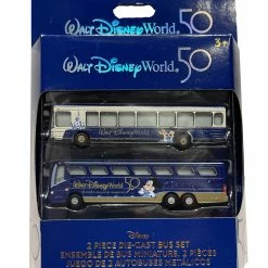 Brand new 😉 Disney Die-Cast Bus Set - 50th Anniversary - Set Of 2 🧨